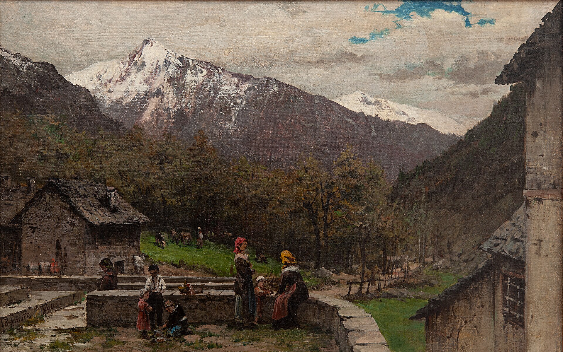 Photo of Alpine village in Valle Maggia, Ticino, Switzerland
